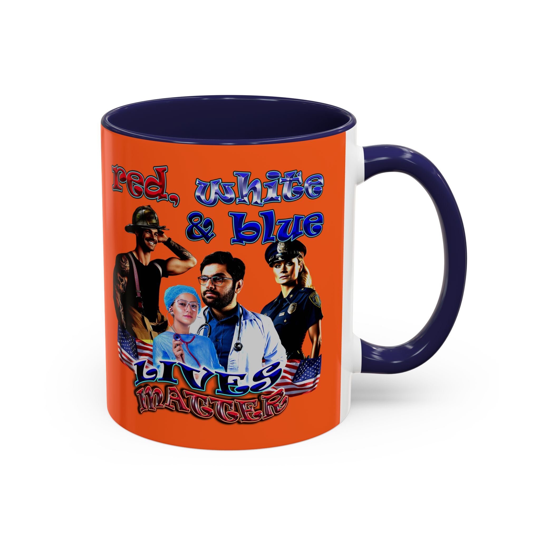 rw&b lives matter - Accent Mug (orange)
