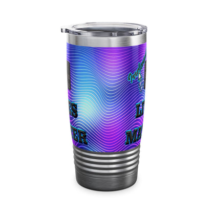 irrelevant - Ringneck Tumbler, 20oz (purple wave)