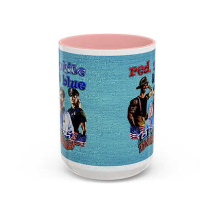 rw&b lives matter - Accent Mug (faded blue)