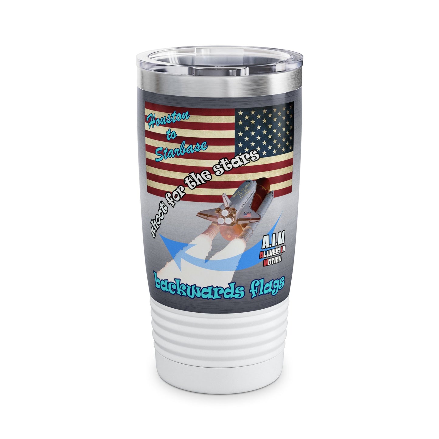 shoot for the stars - Ringneck Tumbler, 20oz (brushed nickel)