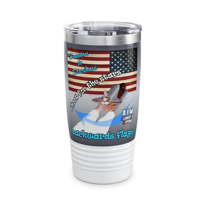 shoot for the stars - Ringneck Tumbler, 20oz (brushed nickel)