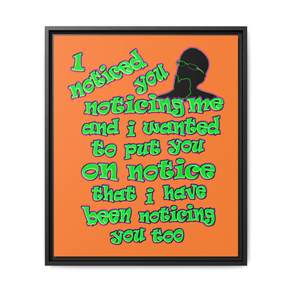 noticed you noticing - framed canvas art (crusta)