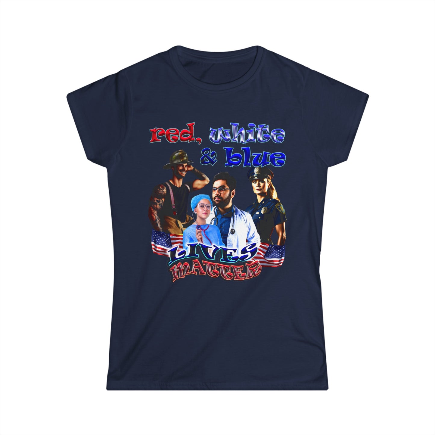 rw&b lives matter - Women's Softstyle Tee