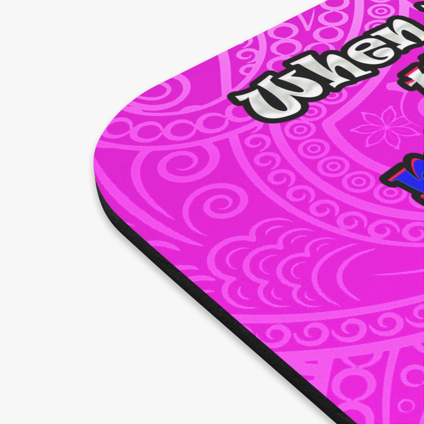 doggystyle - Mouse Pad (Rectangle) (pink swirl)