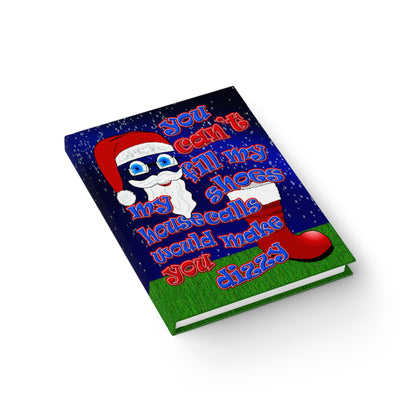 santa's shoes - journal-lined ('snoops' background)