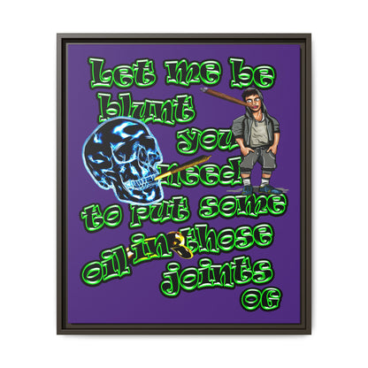 og - framed canvas art (purple)