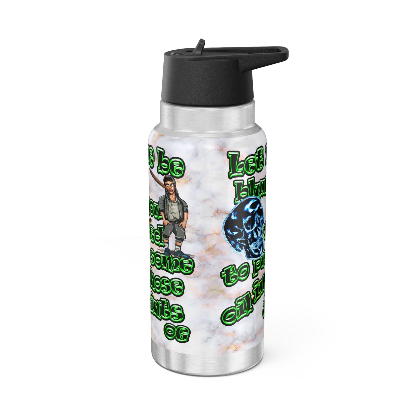 og - Gator Tumbler, 32oz  (white marble)