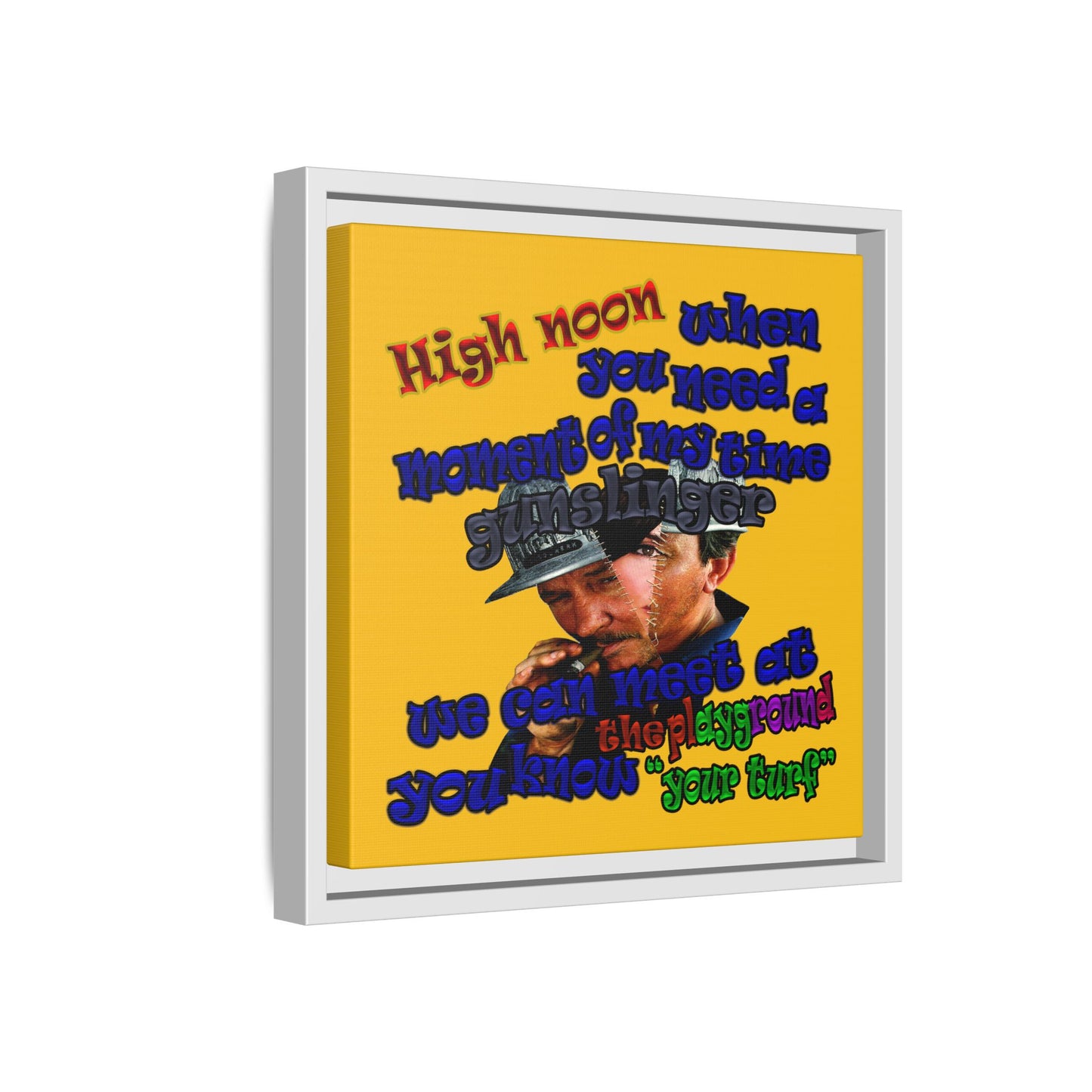 high noon - framed canvas art (yellow)