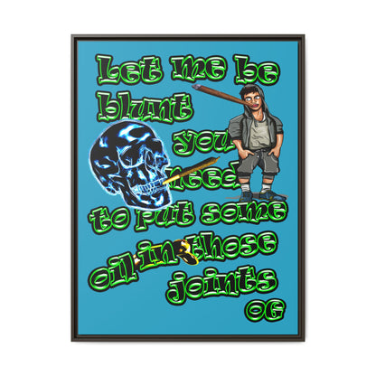 og - framed canvas art (turquoise)