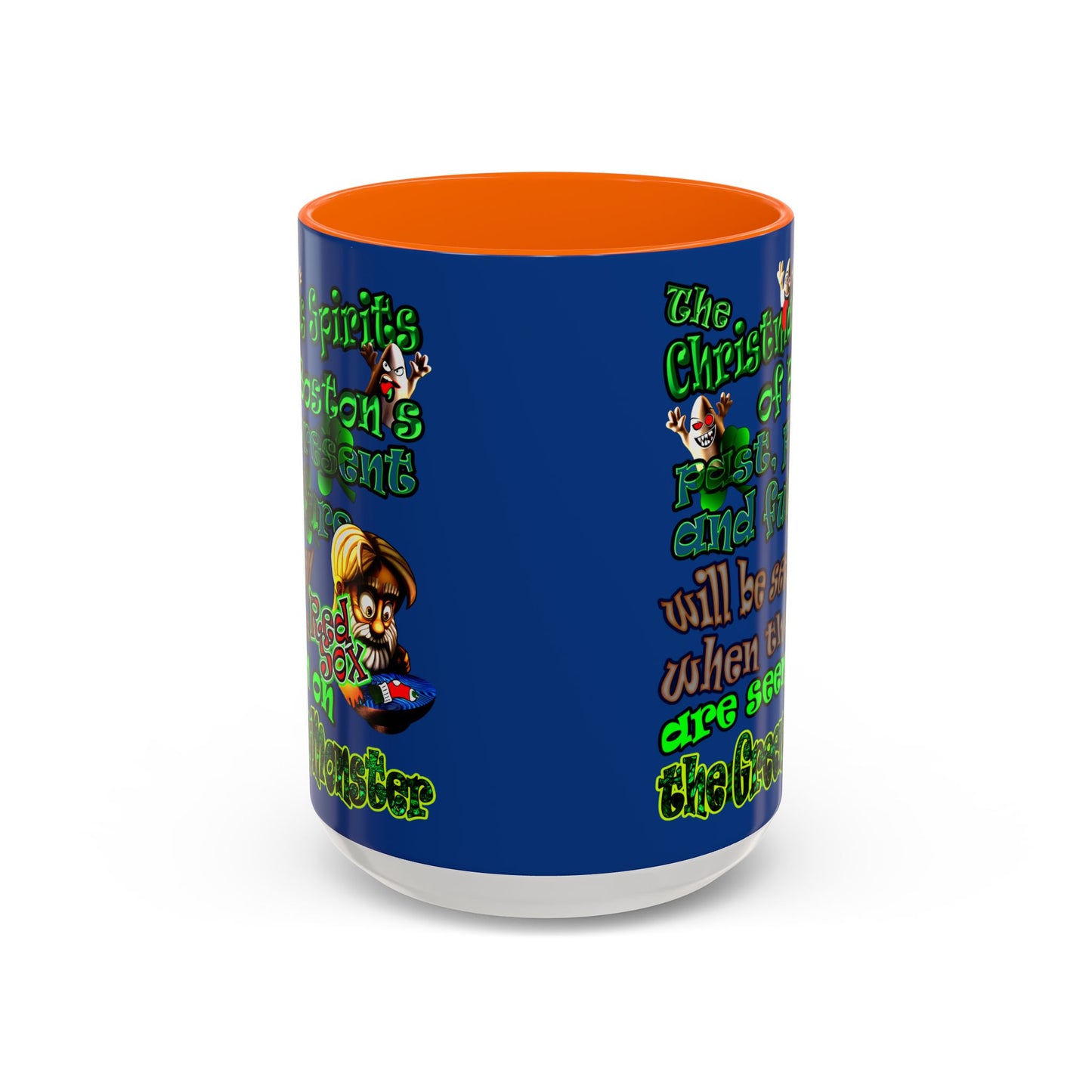 christmas spirits of boston - Accent Mug (dark blue)