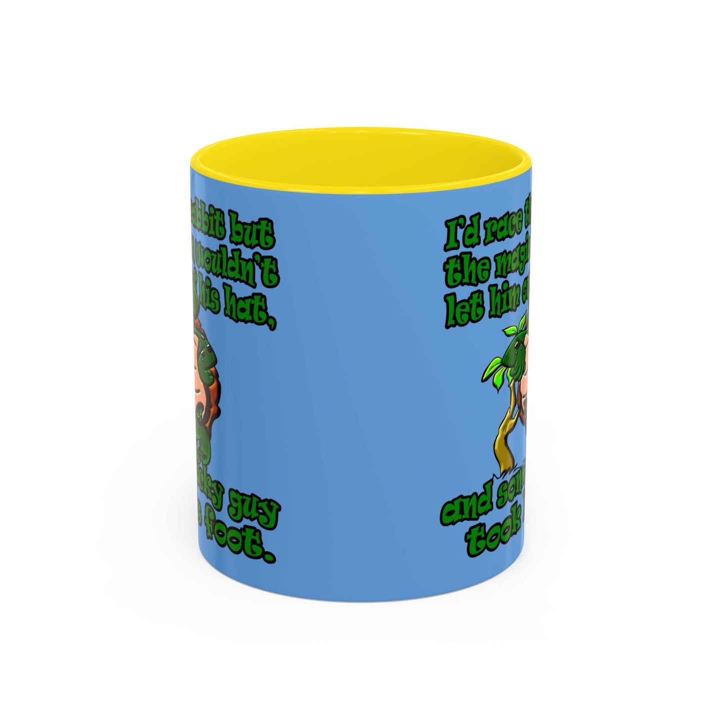 turtle race - Accent Mug (light blue)