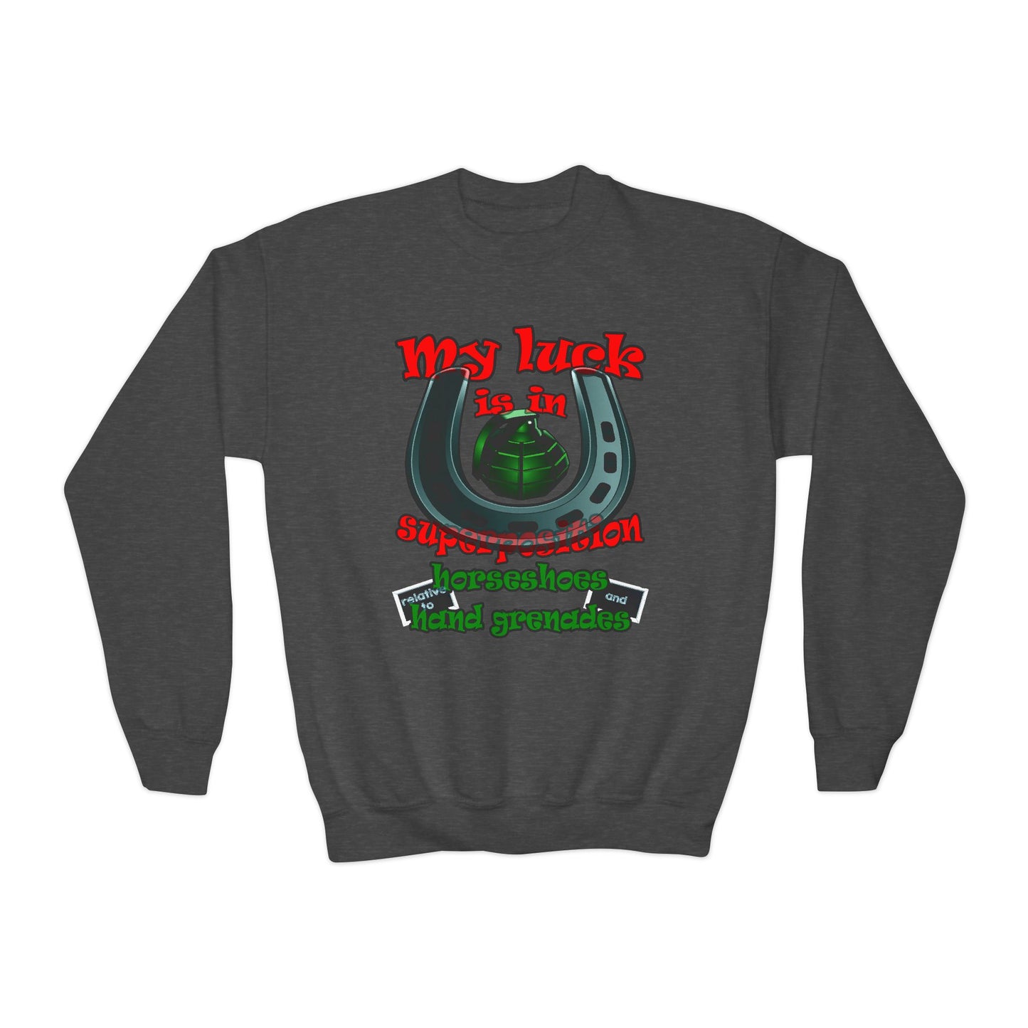 my luck - Youth Crewneck Sweatshirt