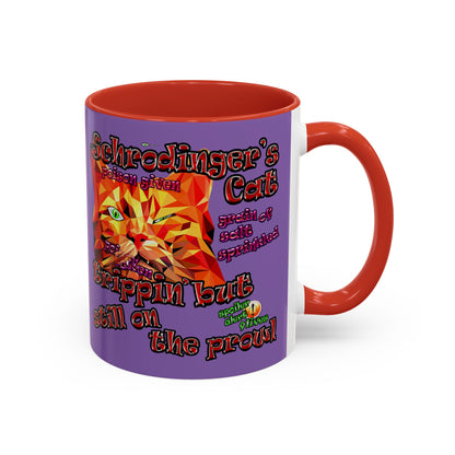 schrodinger's cat - Accent Mug (light purple)