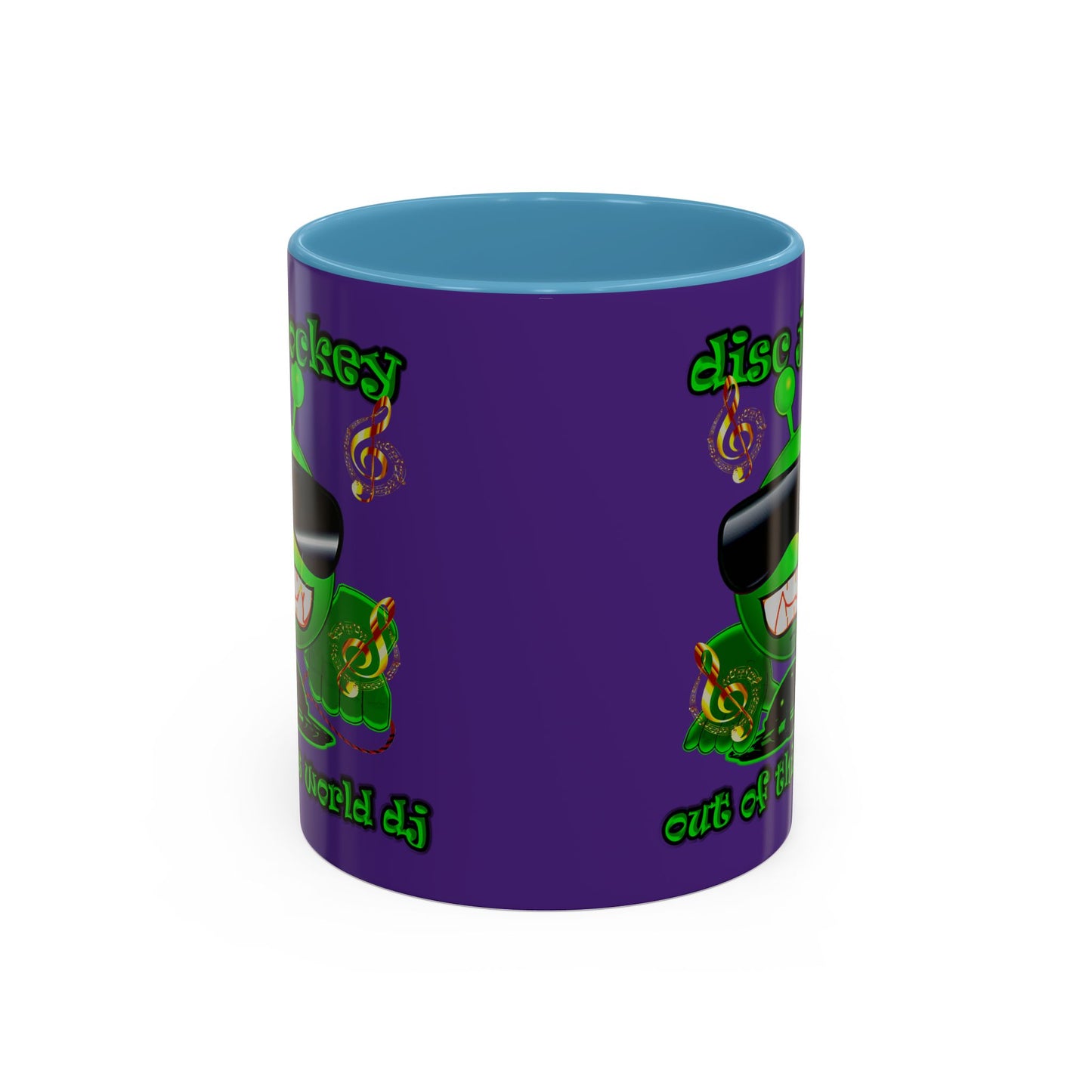 disc jockey - Accent Mug (purple)