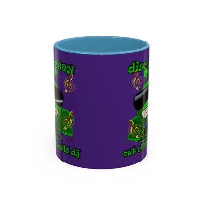 disc jockey - Accent Mug (purple)