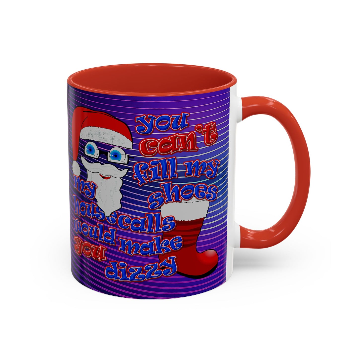 santa's shoes - Accent Mug (purple wave)