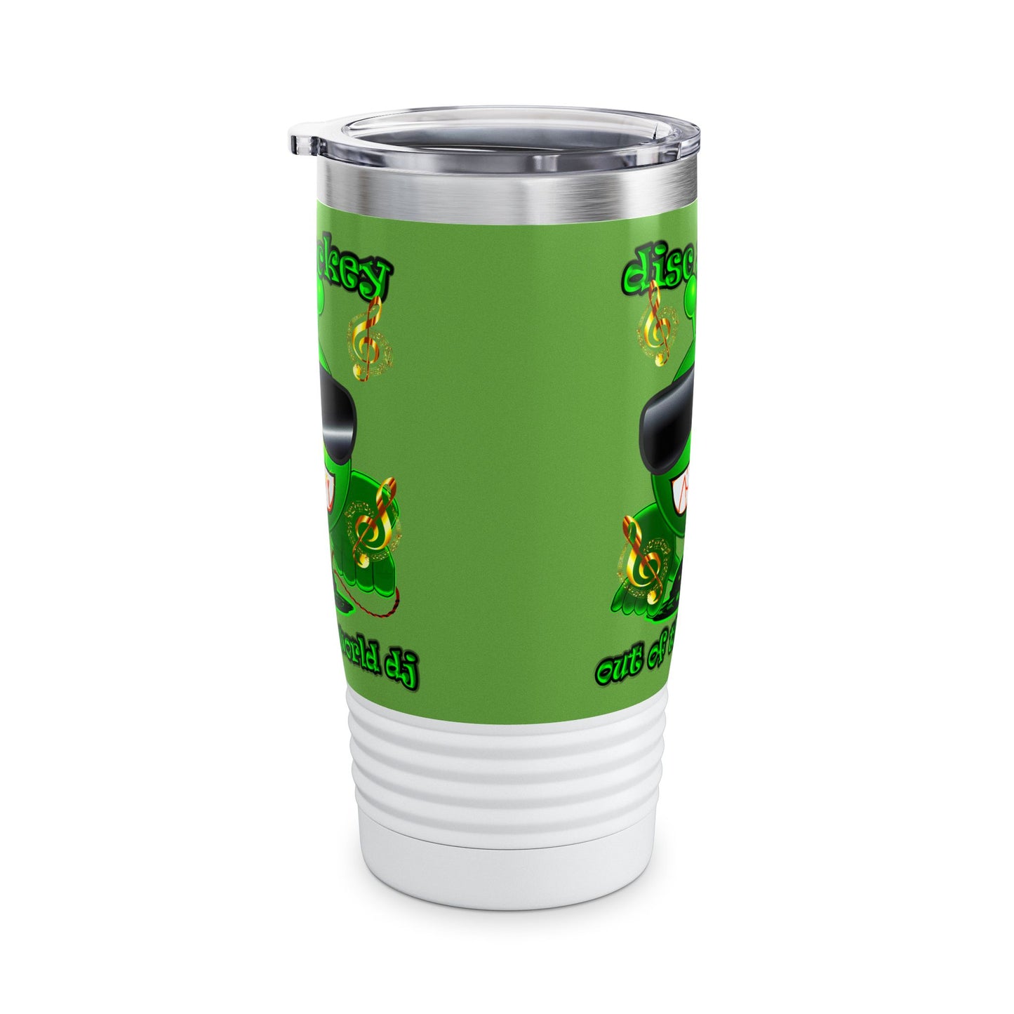 disc jockey - Ringneck Tumbler, 20oz (green)