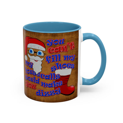 santa's shoes - Accent Mug (brown papyrus)