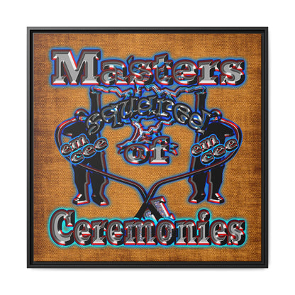 em cee squared - framed canvas art (brown papyrus)