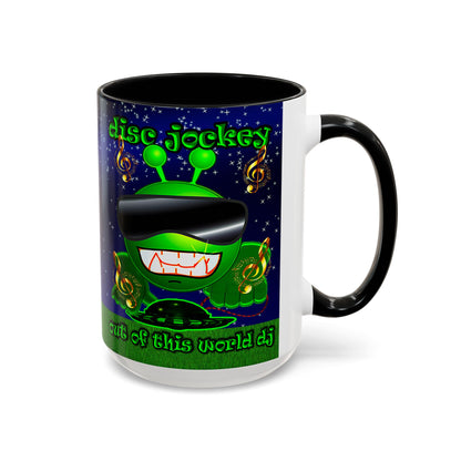 disc jockey - Accent Mug ('snoops' background)