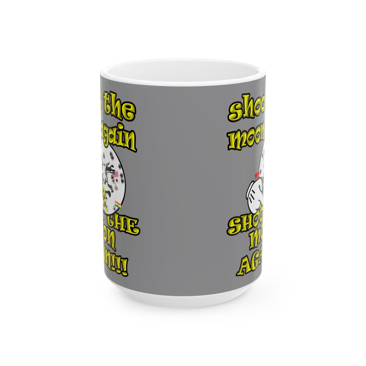 shoot the moon again - White Mug (grey)