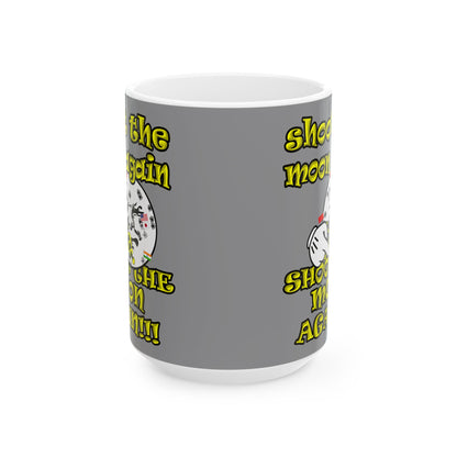shoot the moon again - White Mug (grey)