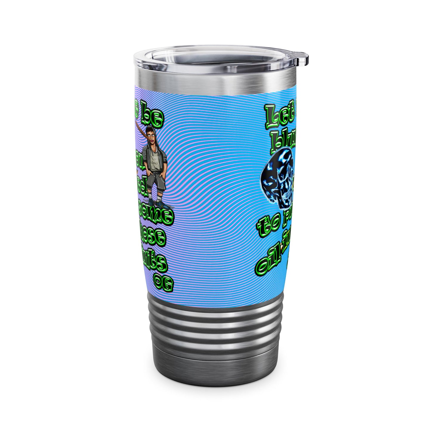 og - Ringneck Tumbler, 20oz (light blue-purple wave)