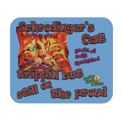 schrodinger's cat - Mouse Pad (Rectangle) (light blue)