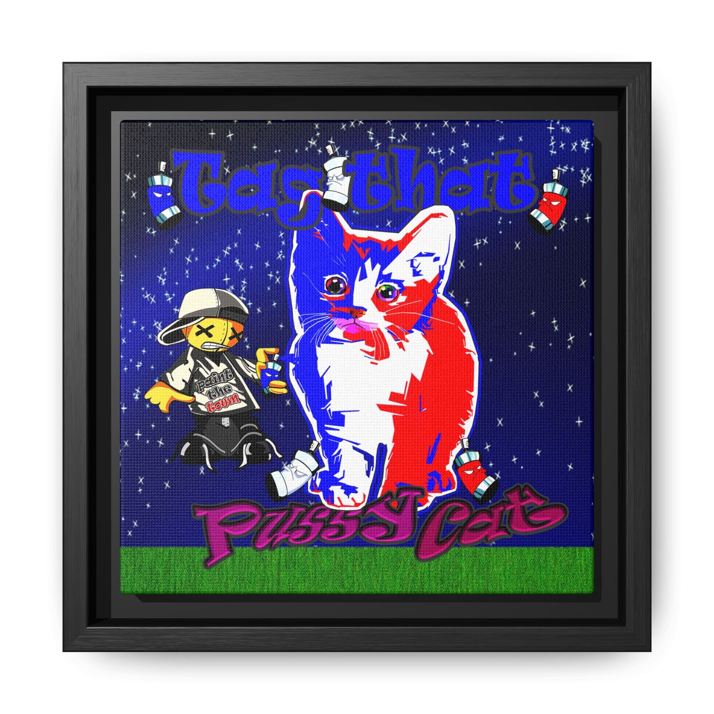 tag that - framed canvas art ('snoops' background)