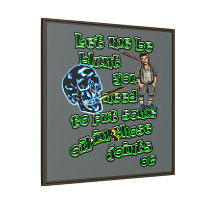 og - framed canvas art (dark grey)