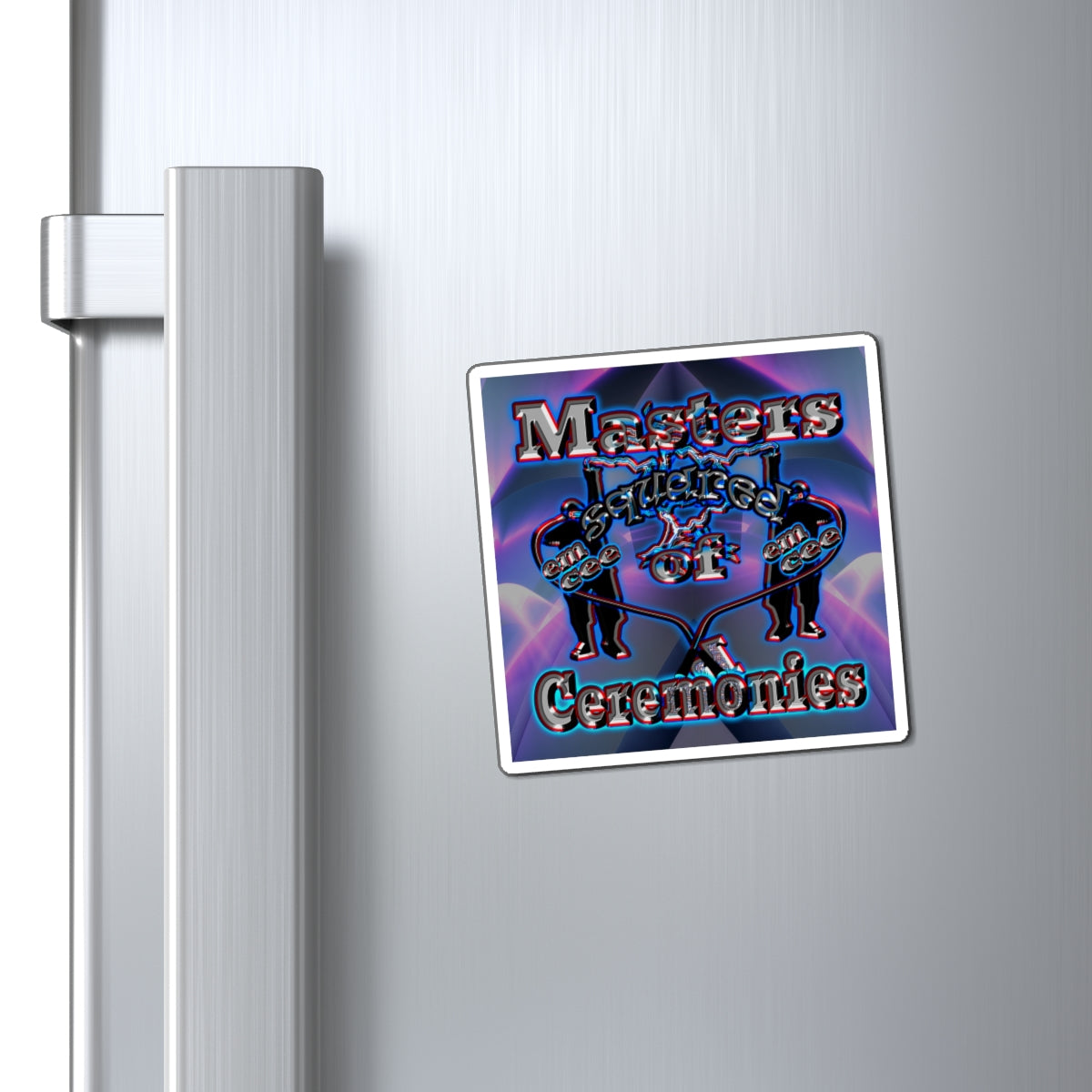 em cee squared - Magnets - (grey-pink wave)