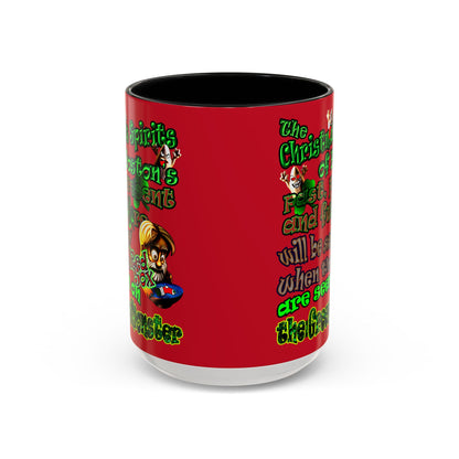 christmas spirits of boston - Accent Mug (dark red)