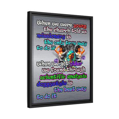 doggystyle - framed canvas art (brushed nickel)