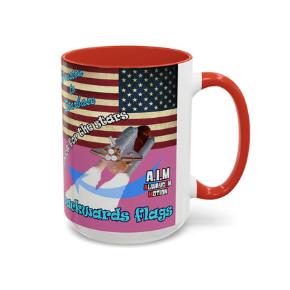 shoot for the stars - Accent Mug (light pink)