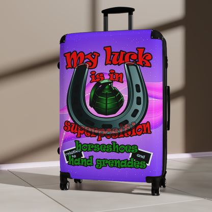 my luck - Suitcase (purple-pink wave)