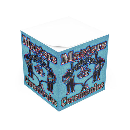 em cee squared - note cube (faded blue)