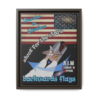 shoot for the stars - framed canvas art
