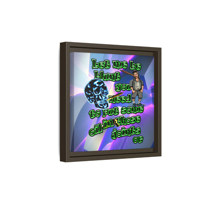 og - framed canvas art (grey-pink wave)