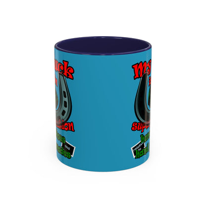 my luck - Accent Mug (turquoise)