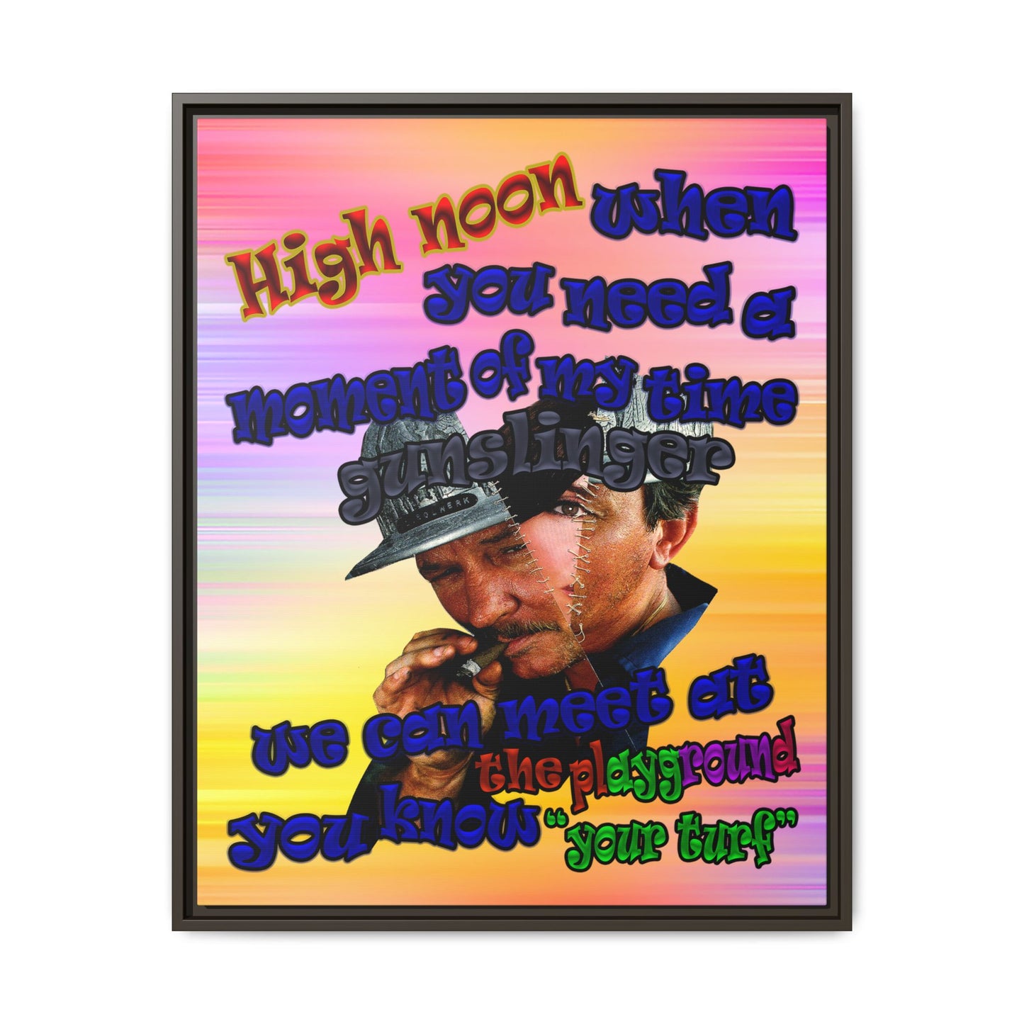 high noon - framed canvas art (color blur)