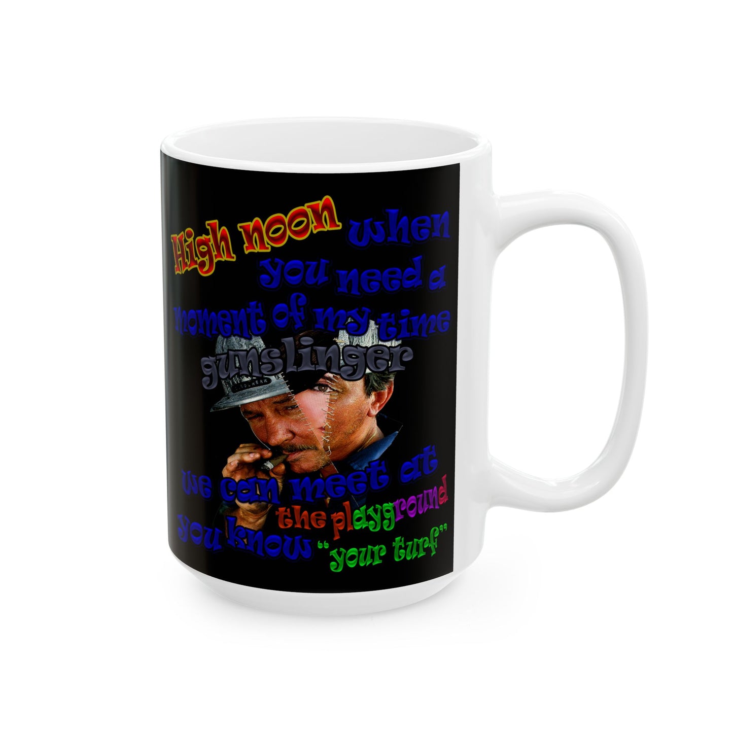 high noon - White Mug (black)