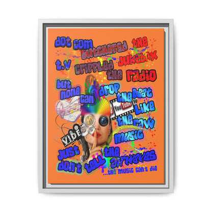 drop the beat - framed canvas art (crusta)