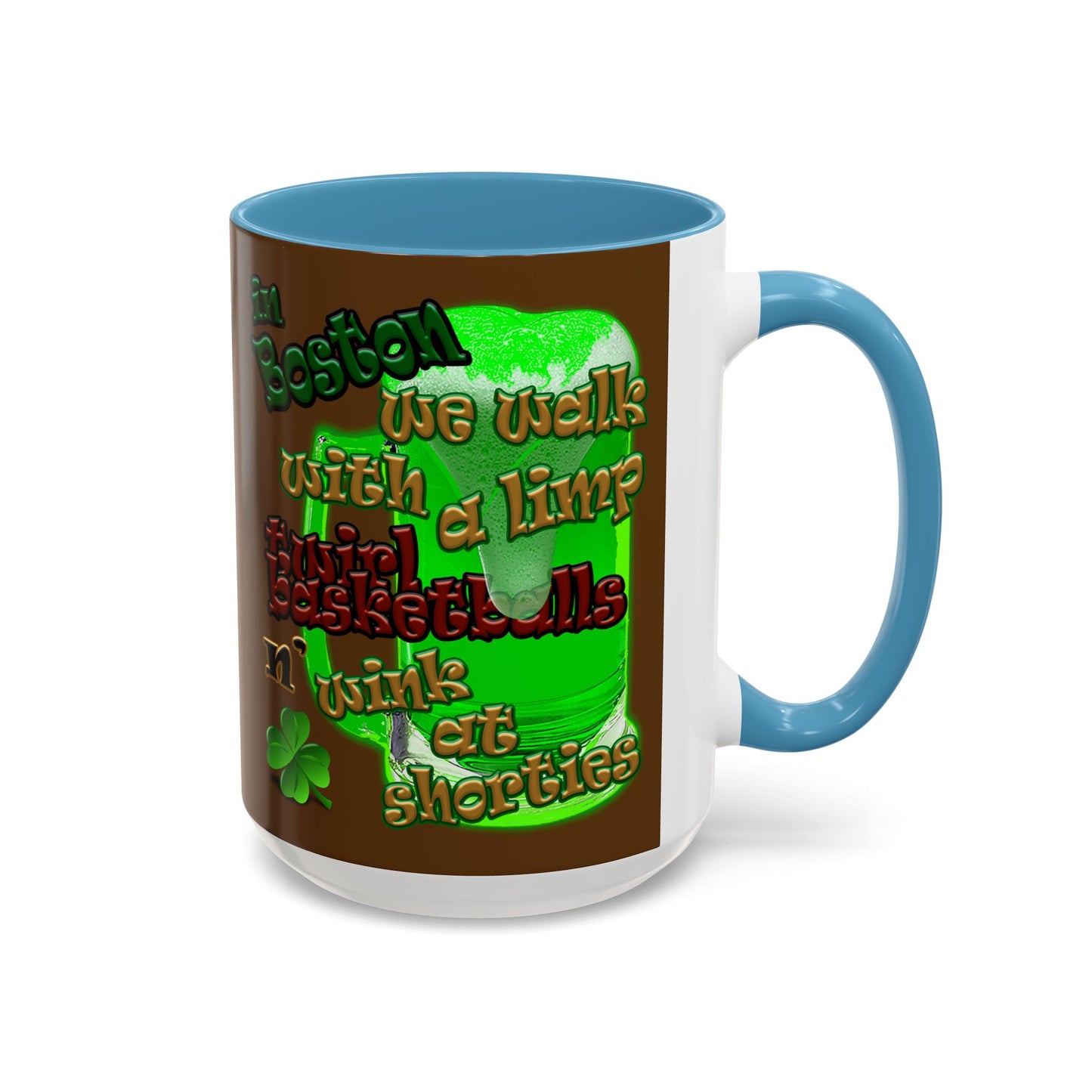 celtics logo - Accent Mug (brown)