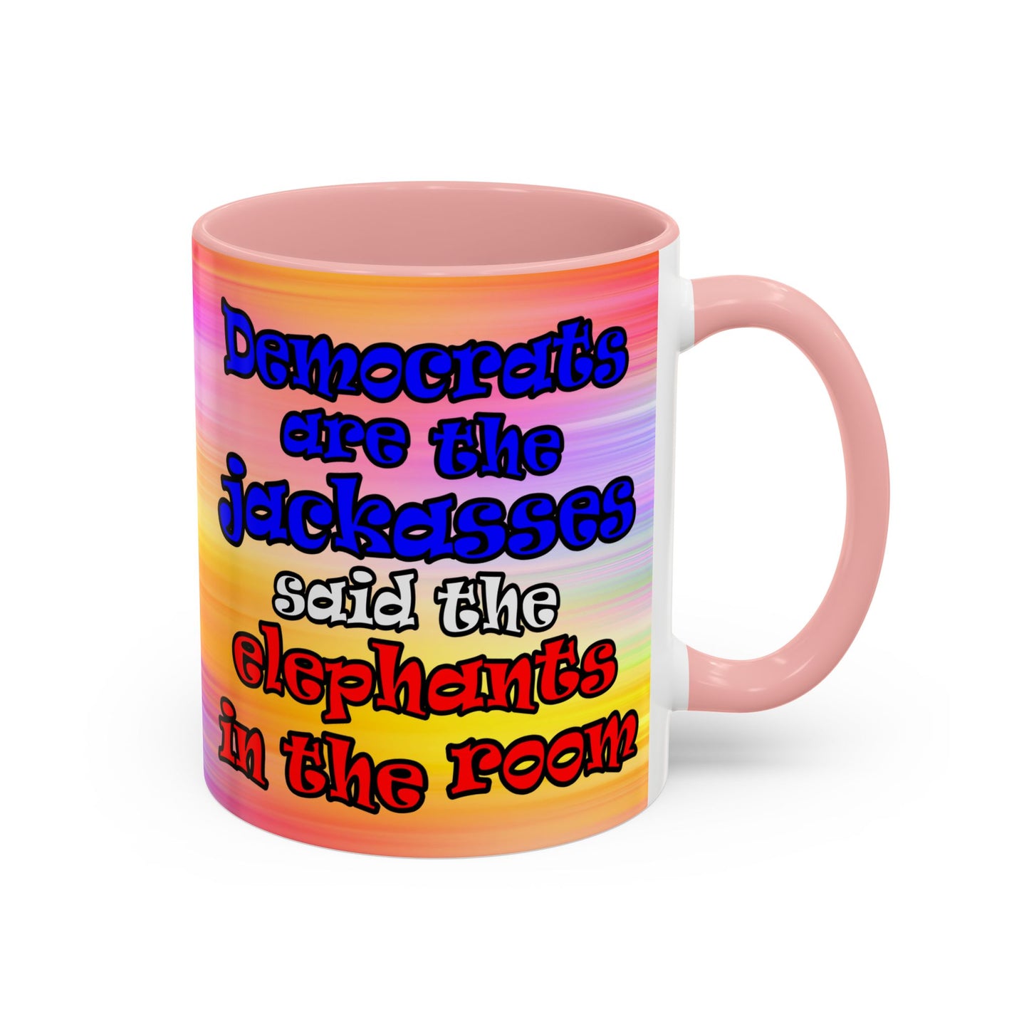 donkeys and elephants - Accent Mug (color blur)