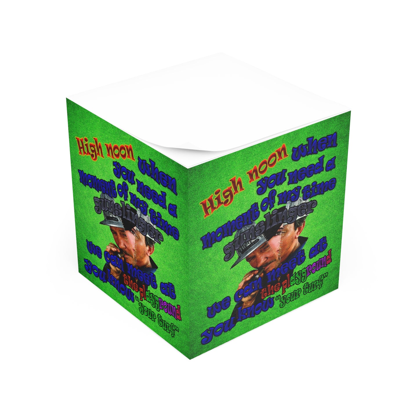 high noon - note cube (green turf)