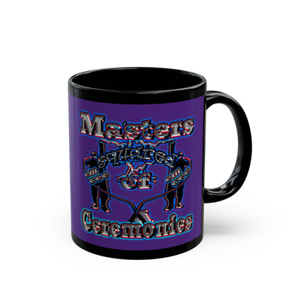 em cee squared - Black Mug (purple)