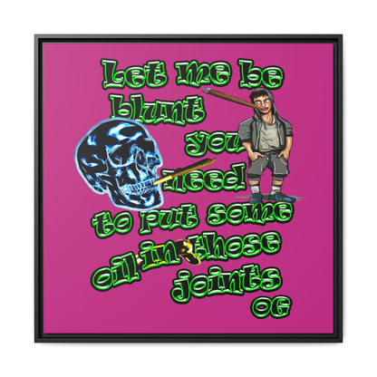 og - framed canvas art (pink)