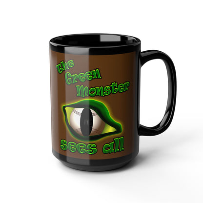 green monster - Black Mug (brown)