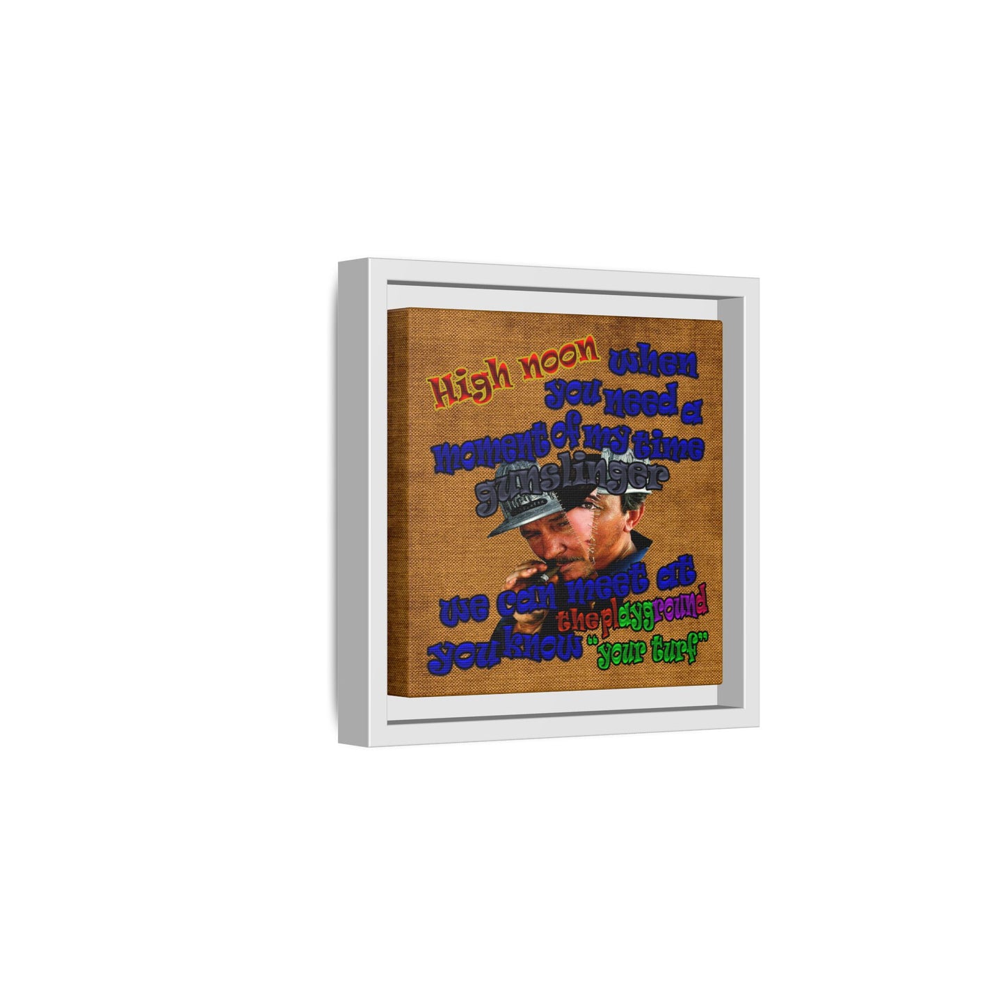 high noon - framed canvas art (brown papyrus)