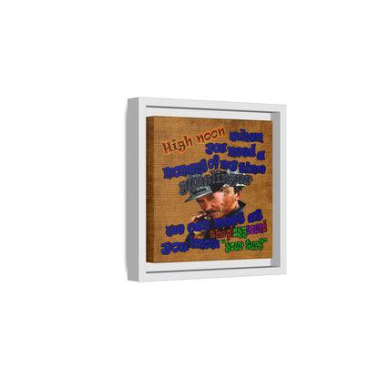 high noon - framed canvas art (brown papyrus)